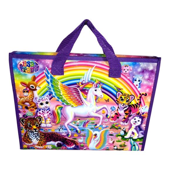 2016 Lisa Frank Trifold Portfolio Multiple Pockets All Over Print Travel Case - Picture 1 of 10
